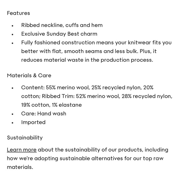 Aritzia Sunday best Peggy v neck sweater XXS - whisper white - Picture 4 of 5